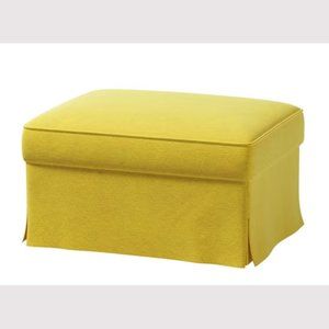 IKEA Farlov Ottoman Custom Yellow Thick Velvet Cover from Etsy